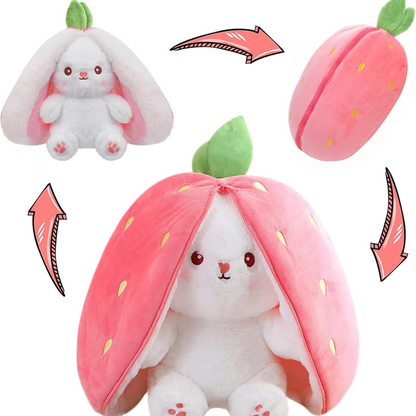 Reversible bunny plush