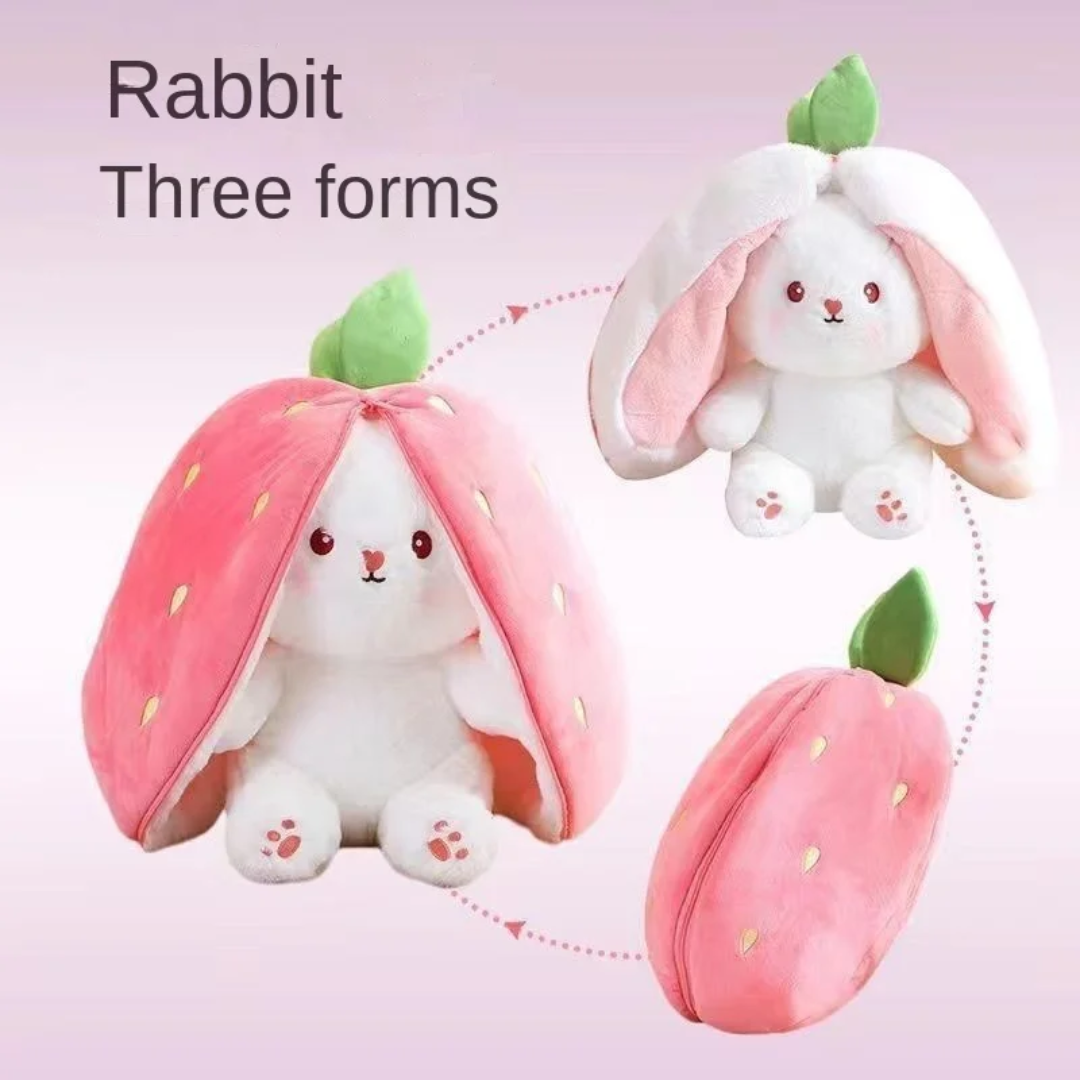 Reversible bunny plush