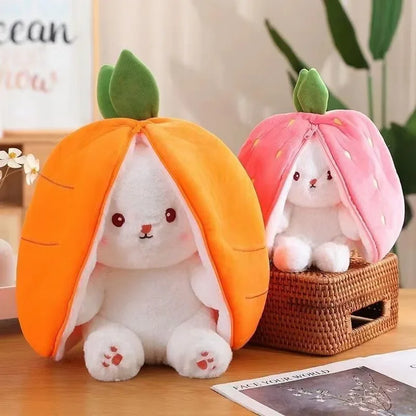 Reversible bunny plush